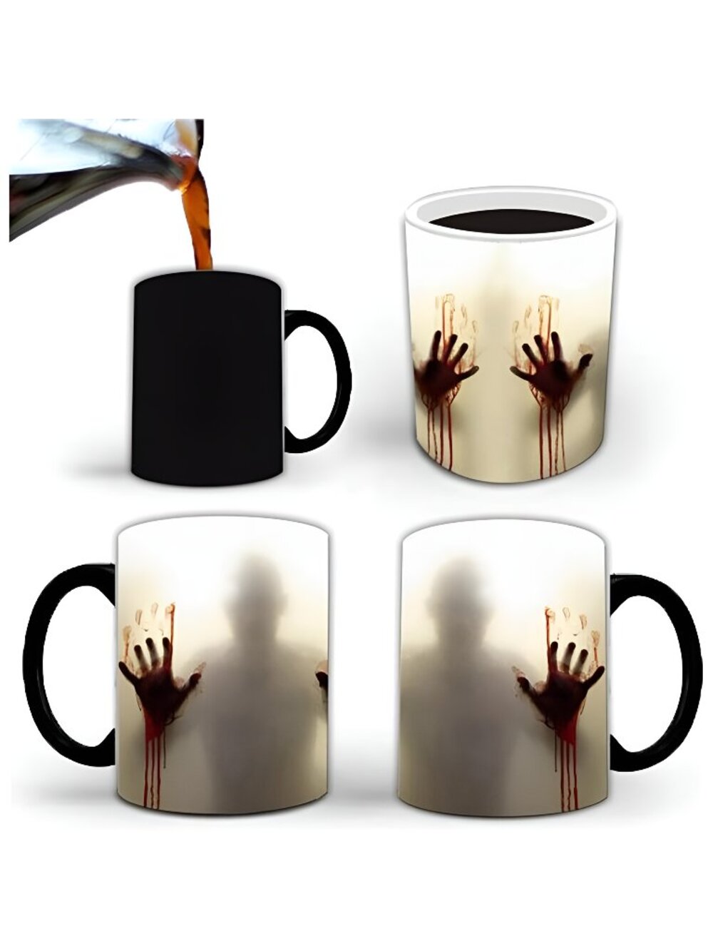 Horror Gifts for Men Women Adults, Halloween Coffee Mug (11oz) - Color Changing
